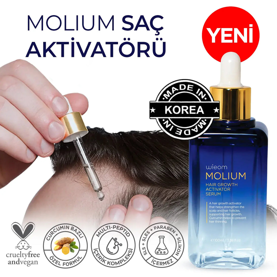 Wieom MOLIUM Saç Aktivatörü (100ml - Erkek/Kadın)