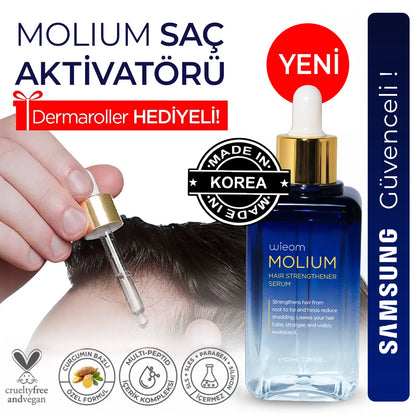 Wieom MOLIUM Saç Aktivatörü (100ml - Erkek/Kadın) Dermaroller Hediyeli! SAMSUNG Güvenceli!